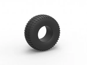 Pneu de baixa press&atilde;o 4 Escala 1 a 25 Modelo de Impressão 3D