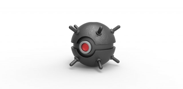 Naval mine orb 3D Druckmodell .c4d .max .obj .3ds .fbx .stl .blend