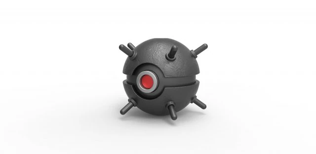 Naval mine orb 3D Print Model .c4d .max .obj .3ds .fbx .stl .blend 
