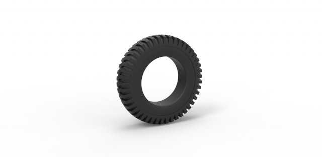 Military tire 7 Scale 1 to 10 3D 打印模型 .c4d .max .obj .3ds .fbx .stl .blend 