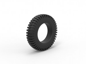 Military tire 7 Scale 1 to 10 3D 打印模型