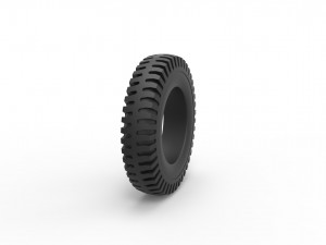 Military tire 7 Scale 1 to 10 3D 打印模型