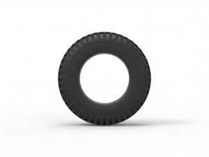 Military tire 7 Scale 1 to 10 3D 打印模型