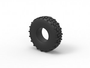 Military truck tire 5 Scale 1 to 25 3Dプリントモデル