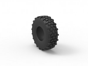 Military truck tire 5 Scale 1 to 25 3Dプリントモデル