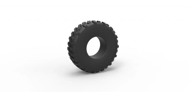 Military truck tire 6 Scale 1 to 25 3D Print Model .c4d .max .obj .3ds .fbx .stl .blend 