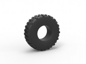 Military truck tire 6 Scale 1 to 25 Modelo de Impressão 3D