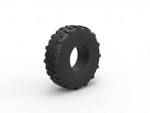 Military truck tire 6 Scale 1 to 25 Modelo de Impressão 3D
