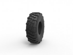 Military truck tire 6 Scale 1 to 25 Modelo de Impressão 3D