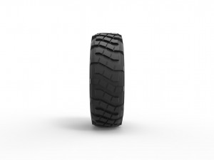 Military truck tire 6 Scale 1 to 25 Modelo de Impressão 3D