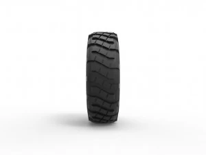 Military truck tire 6 Scale 1 to 25 3D Print Model