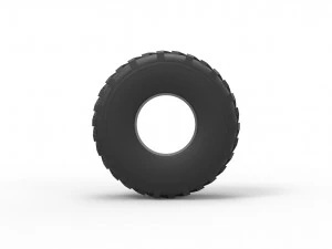 Military truck tire 6 Scale 1 to 25 3D Print Model
