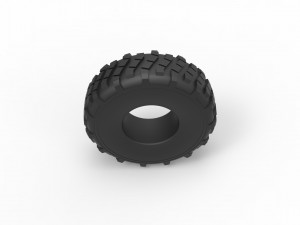 Military truck tire 6 Scale 1 to 25 Modelo de Impressão 3D