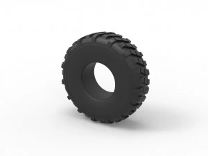 Military truck tire 6 Scale 1 to 25 3D Print Model