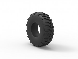 Military truck tire 6 Scale 1 to 25 Modelo de Impressão 3D