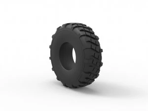 Military truck tire 6 Scale 1 to 25 3D Print Model