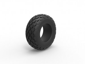 Offroad tire 28 Scale 1 to 25 3D Baskı Modeli