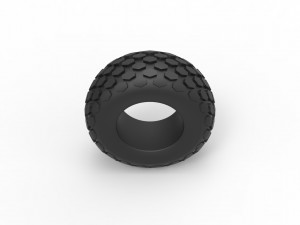 Offroad tire 28 Scale 1 to 25 3D Baskı Modeli