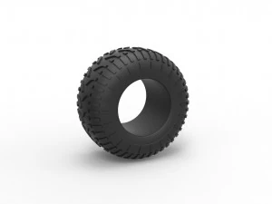 Low pressure tire 6 Scale 1 to 25 3D Print Model
