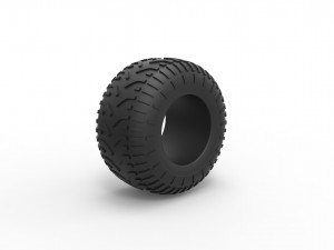 Low pressure tire 6 Scale 1 to 25 Modello di stampa 3D