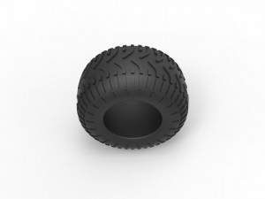 Low pressure tire 6 Scale 1 to 25 Modello di stampa 3D