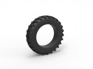 Tractor tire 2 Scale 1 to 10 3Dプリントモデル