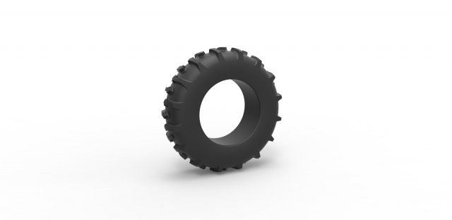 Tractor tire 3 Scale 1 to 25 3D Baskı Modeli .c4d .max .obj .3ds .fbx .stl .blend 