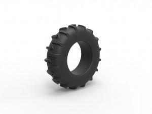 Tractor tire 3 Scale 1 to 25 3D Baskı Modeli