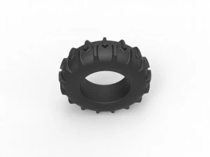 Tractor tire 3 Scale 1 to 25 3D Print Model