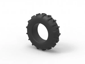 Tractor tire 3 Scale 1 to 25 3D Print Model