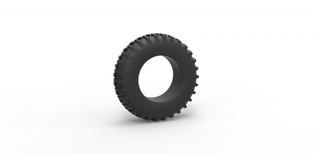 Tractor tire 4 Scale 1 to 25 Model Cetak 3D .c4d .max .obj .3ds .fbx .stl .blend 