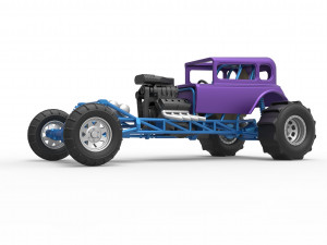 Mud dragster Hot Rod Scale 1 to 25 Modèles 3D en vedette