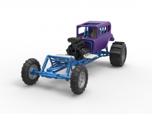 Mud dragster Hot Rod Scale 1 to 25 Modèles 3D en vedette