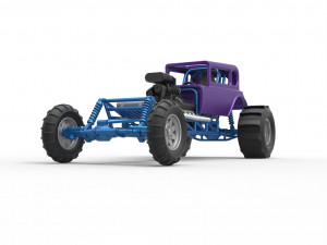 Mud dragster Hot Rod Scale 1 to 25 Modèles 3D en vedette