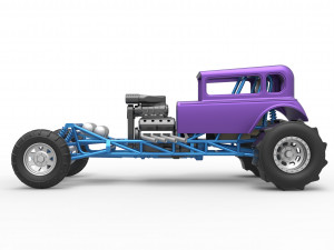 Mud dragster Hot Rod Scale 1 to 25 Modèles 3D en vedette