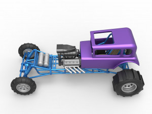Mud dragster Hot Rod Scale 1 to 25 Modèles 3D en vedette