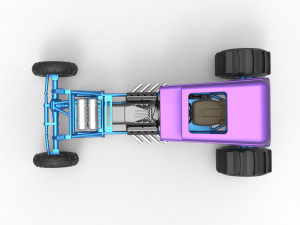 Mud dragster Hot Rod Scale 1 to 25 Modèles 3D en vedette