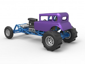 Mud dragster Hot Rod Scale 1 to 25 Modèles 3D en vedette