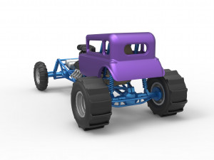 Mud dragster Hot Rod Scale 1 to 25 Modèles 3D en vedette