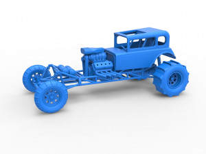 Mud dragster Hot Rod Scale 1 to 25 Modèles 3D en vedette