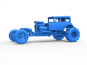 Mud dragster Hot Rod Scale 1 to 25 Modèles 3D en vedette