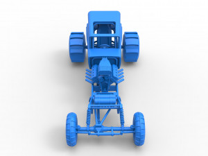 Mud dragster Hot Rod Scale 1 to 25 Modèles 3D en vedette