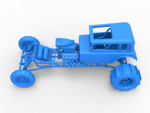 Mud dragster Hot Rod Scale 1 to 25 Modèles 3D en vedette