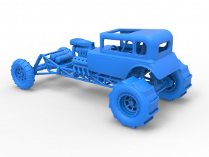 Mud dragster Hot Rod Scale 1 to 25 Modèles 3D en vedette