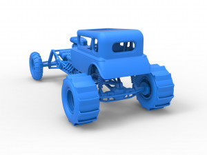Mud dragster Hot Rod Scale 1 to 25 Modèles 3D en vedette