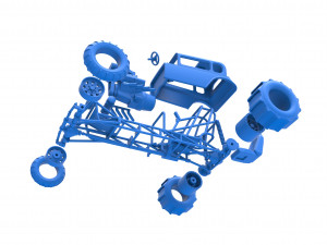 Mud dragster Hot Rod Scale 1 to 25 Modèles 3D en vedette
