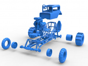 Mud dragster Hot Rod Scale 1 to 25 Modèles 3D en vedette