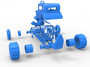 Mud dragster Hot Rod Scale 1 to 25 Modèles 3D en vedette