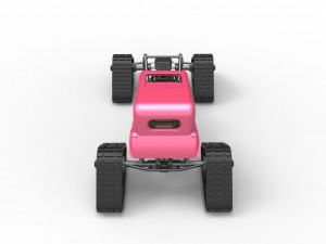 Hot Rod on tracks Scale 1 to 25 3D-printmodel