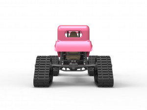 Hot Rod on tracks Scale 1 to 25 3D-printmodel